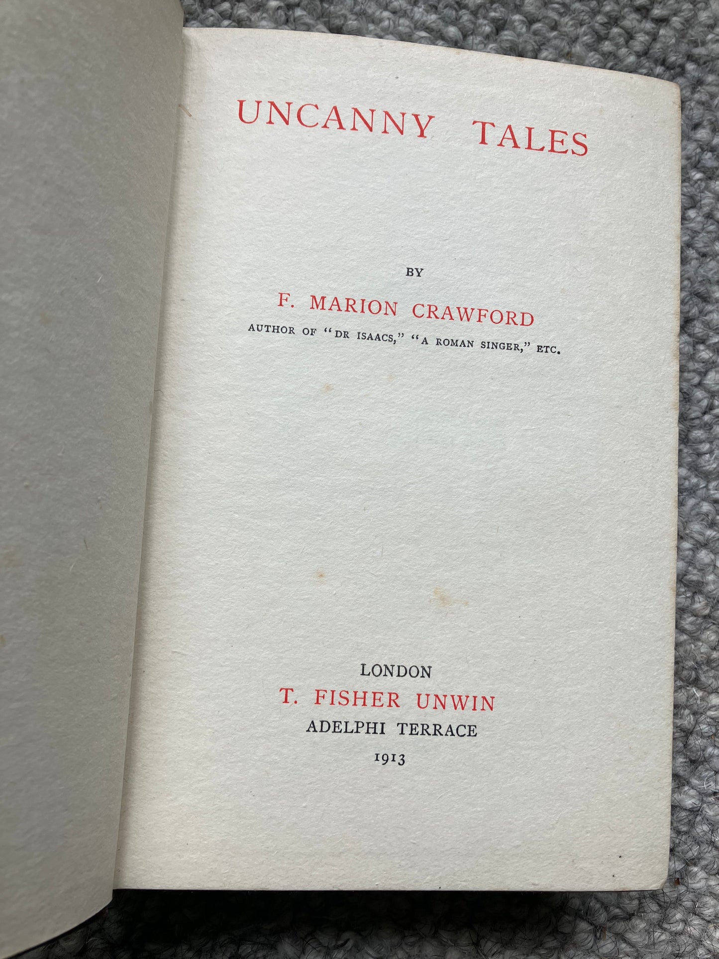 UNCANNY TALES | F. Marion Crawford