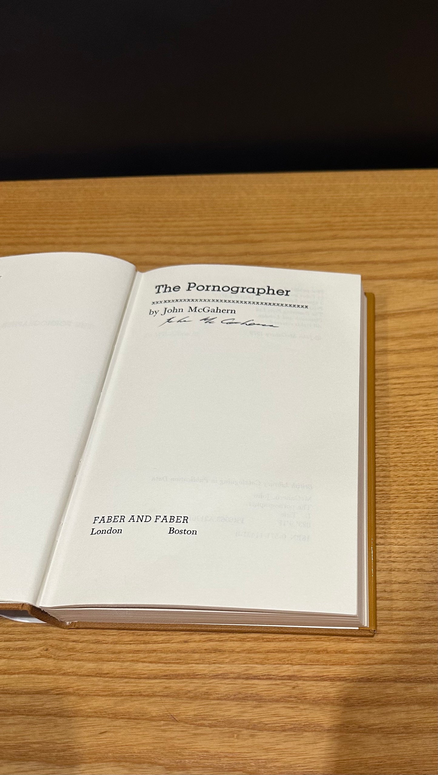 The Pornographer | John McGahern