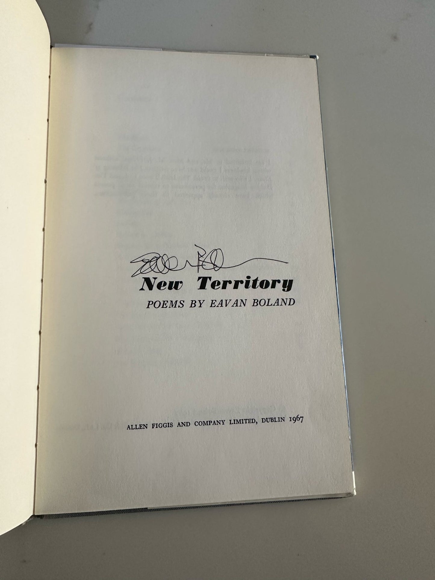 New Territory | Poems by Eavan Boland