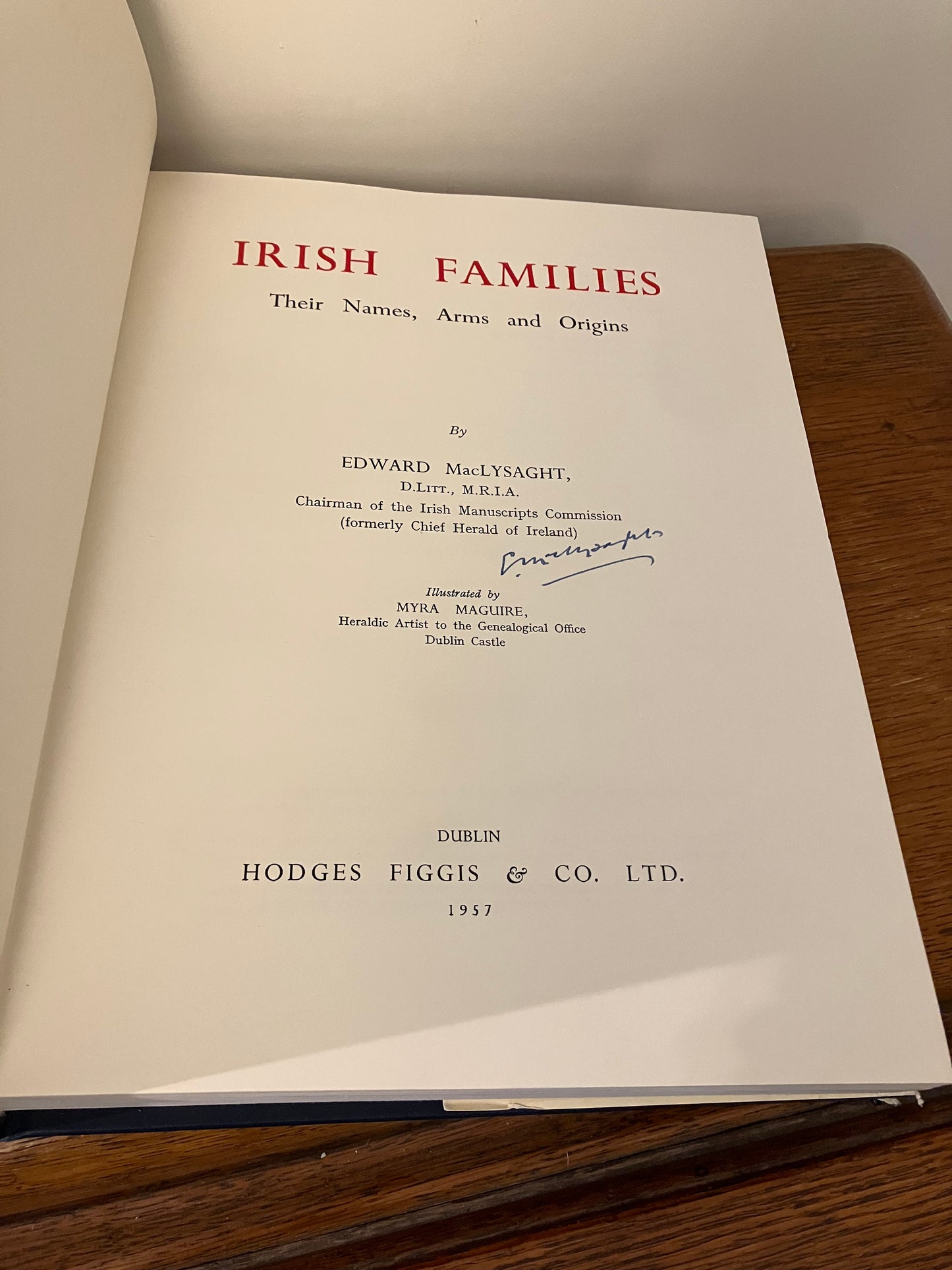 Irish Families - Their Names, Arms and Origins | Edward MacLysaght