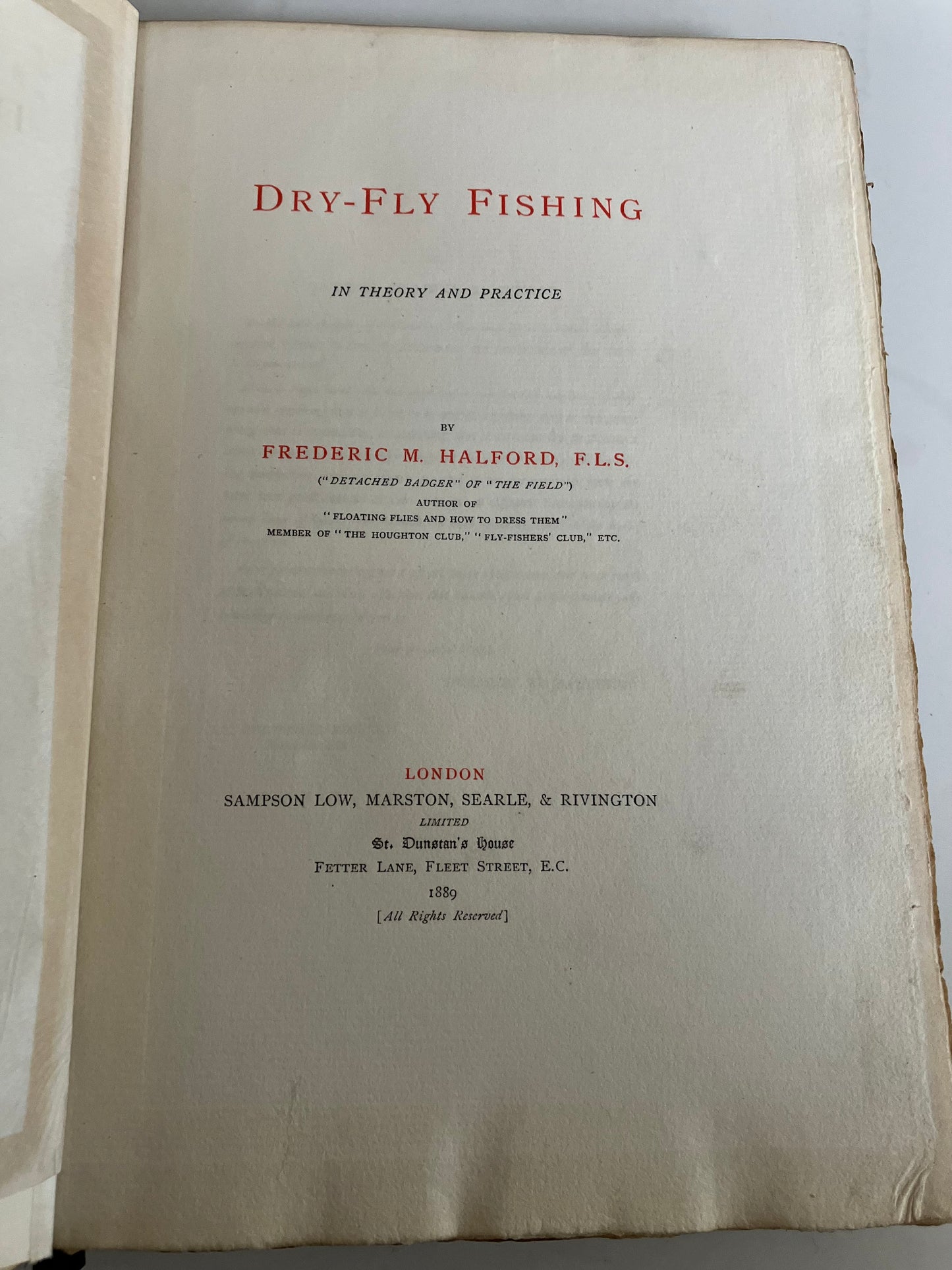 Dry Fly Fishing | Frederic M Halford